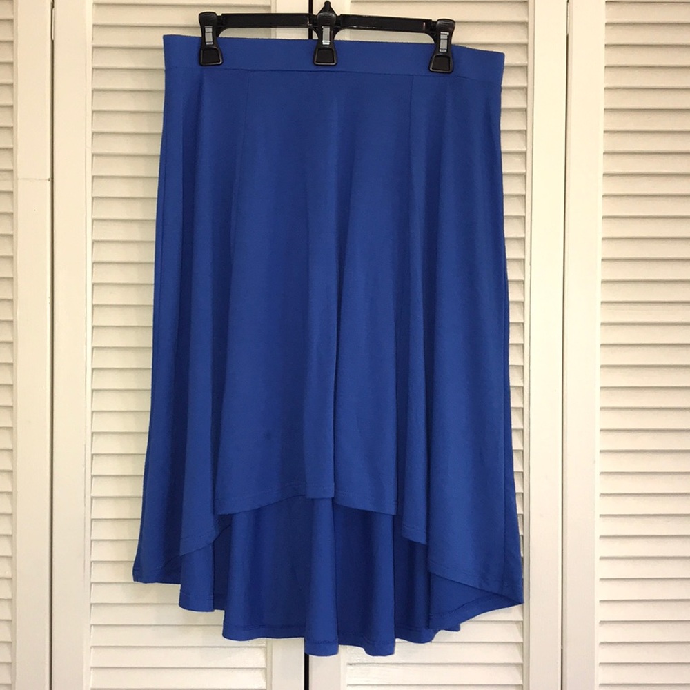 Women’s Faded Glory Blue High-Low Skirt. Size M